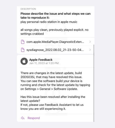 苹果官宣iOS16.3 Beta2修复了Apple Music脏标问题