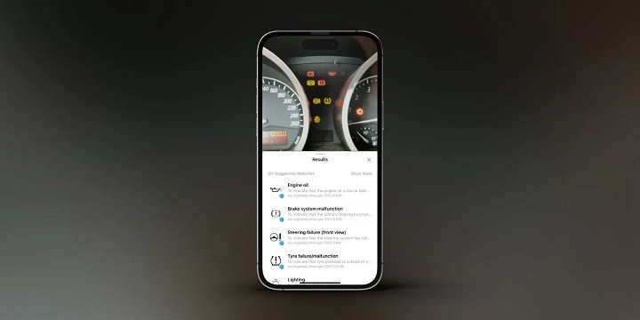 iOS 17图片识别功能升级，支持识别车辆仪表盘上的各种标志