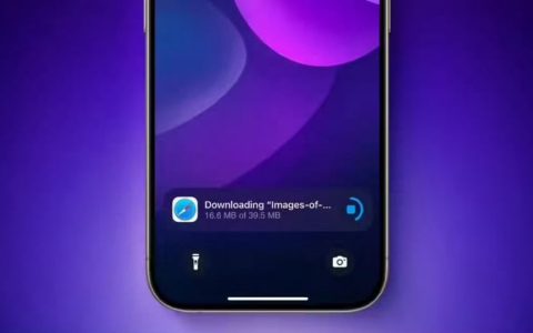 iOS 18.2新功能：iPhone灵动岛显示文件下载进度